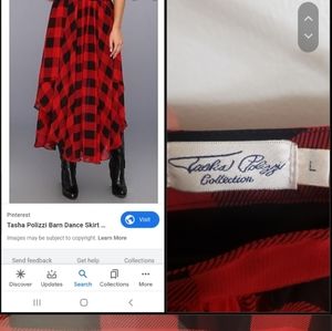 Tasha Polizzi Black and Red Plaid Skirt